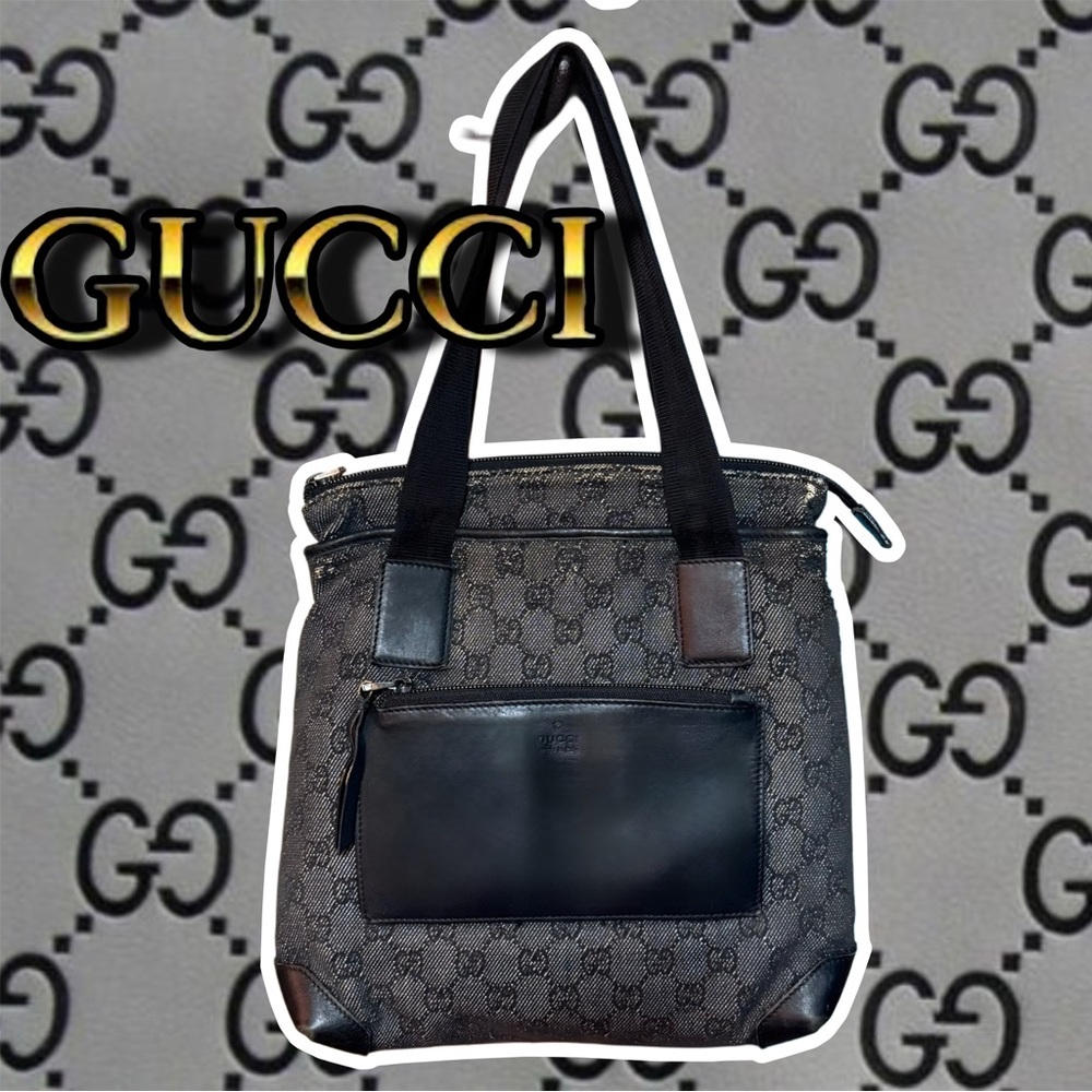 ✨ Rare Vintage Early 1990s Gucci GG Canvas & Leather Tote – 💥 Authenticated ✨​